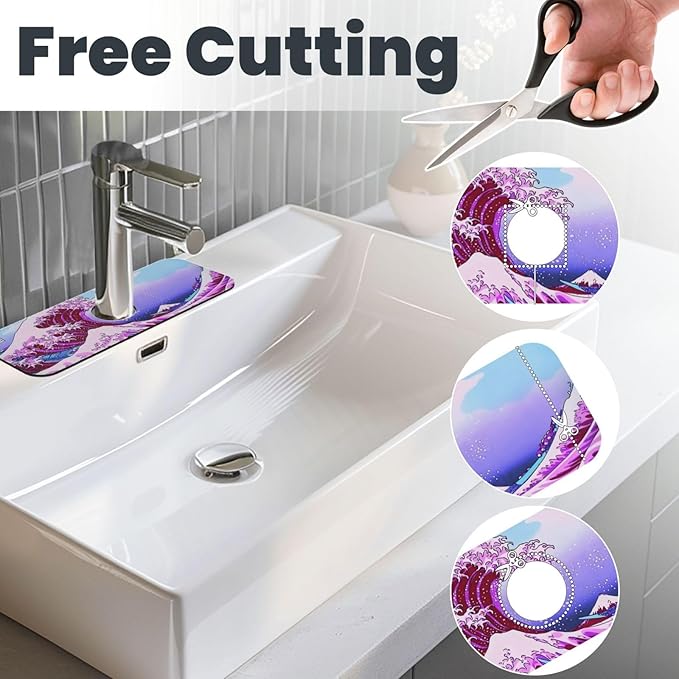 Wave Kitchen sink faucet pad, strong water absorption, anti slip, very suitable