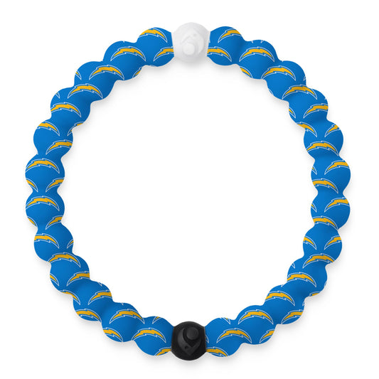 Lokai Silicone Beaded Bracelet for Men & Women, NFL Football Collection - Los Angeles Chargers, Medium - Silicone Jewelry Fashion Bracelet Slides-On for Comfortable Fit