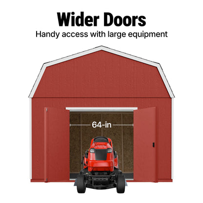 Handy Home Products Hudson 12x16 Do-it-Yourself Wooden Storage Shed with Floor Kit- Does not Include Paint or Roofing Shingles