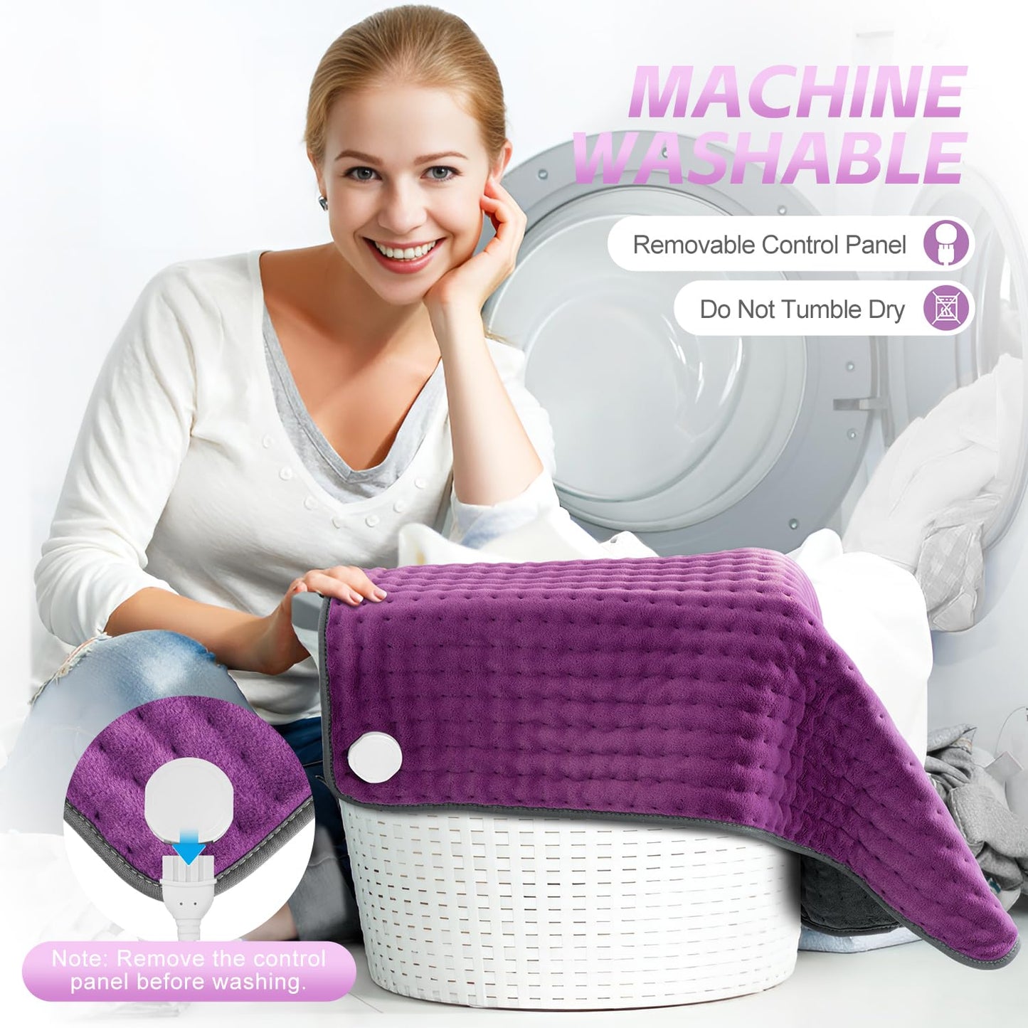 XXXL Heating Pad for Back Pain Relief, Heated Pad for Neck/Shoulders/Legs/Knees/Feet/Cramps, 6 Heat Settings Auto-Off, Heat Pads for Women, Birthday Mothers Day Gifts for Mom Wife Grandma Her, 17"x33"