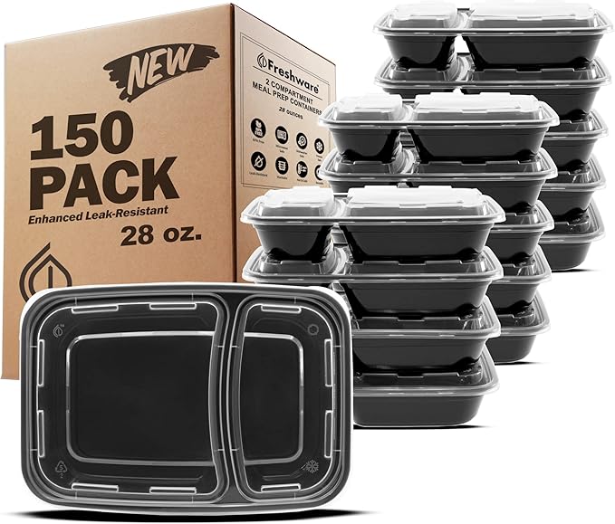 Freshware Meal Prep Containers 2 Compartment