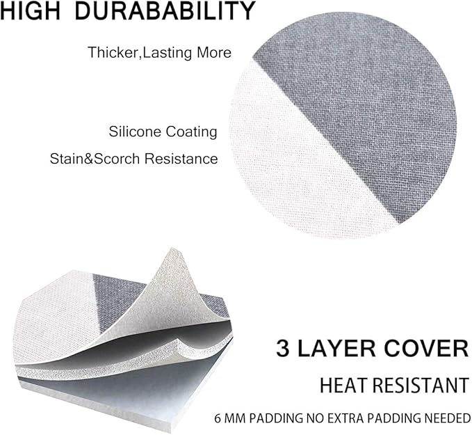 SheeChung 42”x12” Ironing Board Cover and Pad -