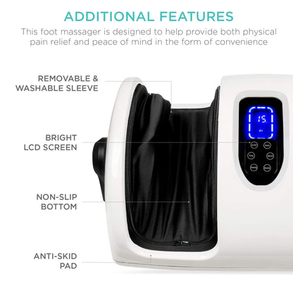 Best Choice Products Heated Shiatsu Foot Massager for Pain Relief, Plantar Fasciitis, Neuropathy, Blood Circulation w/Compact Design - Burgundy