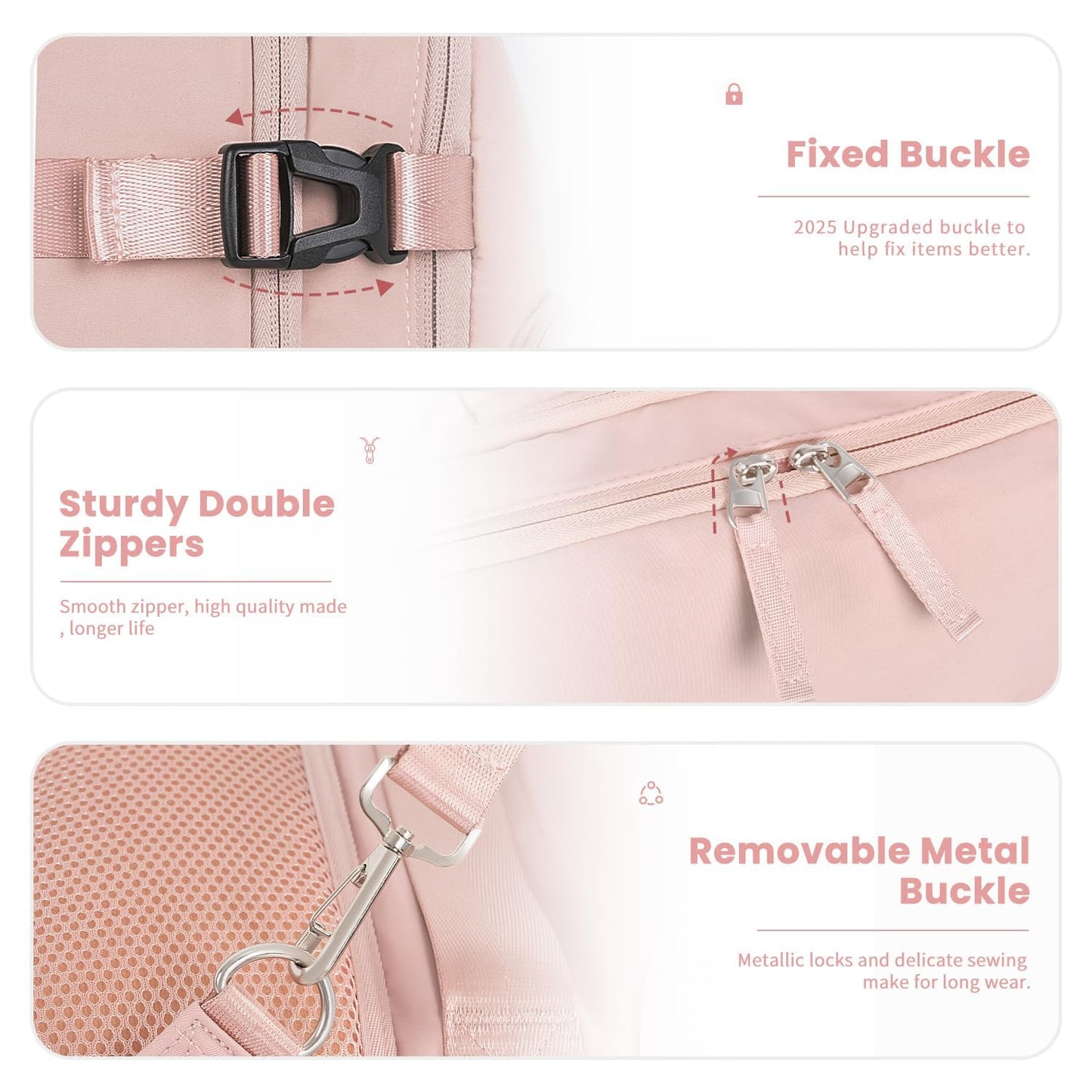 Sinaliy Travel Backpack for Women, Flight Approved Carry On Backpack with USB Charging Hole, Lightweight Travel Bag, Waterproof Causal Bookbag for College, Travel, Work