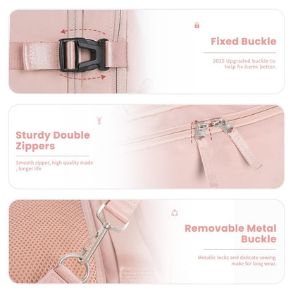 Sinaliy Travel Backpack for Women, Flight Approved Carry On Backpack with USB Charging Hole, Lightweight Travel Bag, Waterproof Causal Bookbag for College, Travel, Work