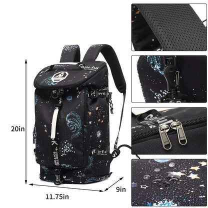 Kalesi Cool Gym Duffle Bag Backpack 4-Way Waterproof with Shoes Compartment for travel Sport Hiking laptop Lightweight