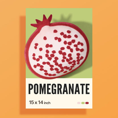 Phantoscope Papaya Shaped Throw Pillow, Fruit Themed Cushion for Couch, Bed and Chair, Pink, 10 x 15 inches