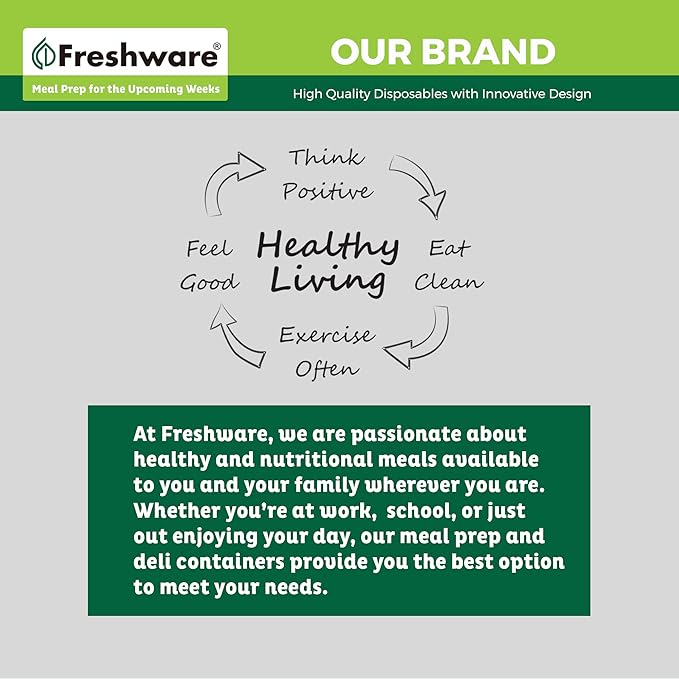 Freshware 16 oz Food Storage Containers