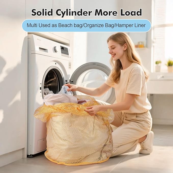 3Pcs Mesh Laundry Bags Washing Machine Mesh Wash Bags Jumbo