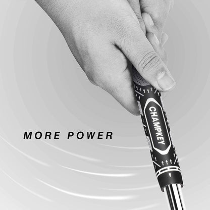 CHAMPKEY Premium Hybrid Golf Grips 13 Pack with All Repair Kits - All Weather Performance Golf Club Grips - High Traction and Control Half Corded Golf Grips for Men(Black,Midsize)