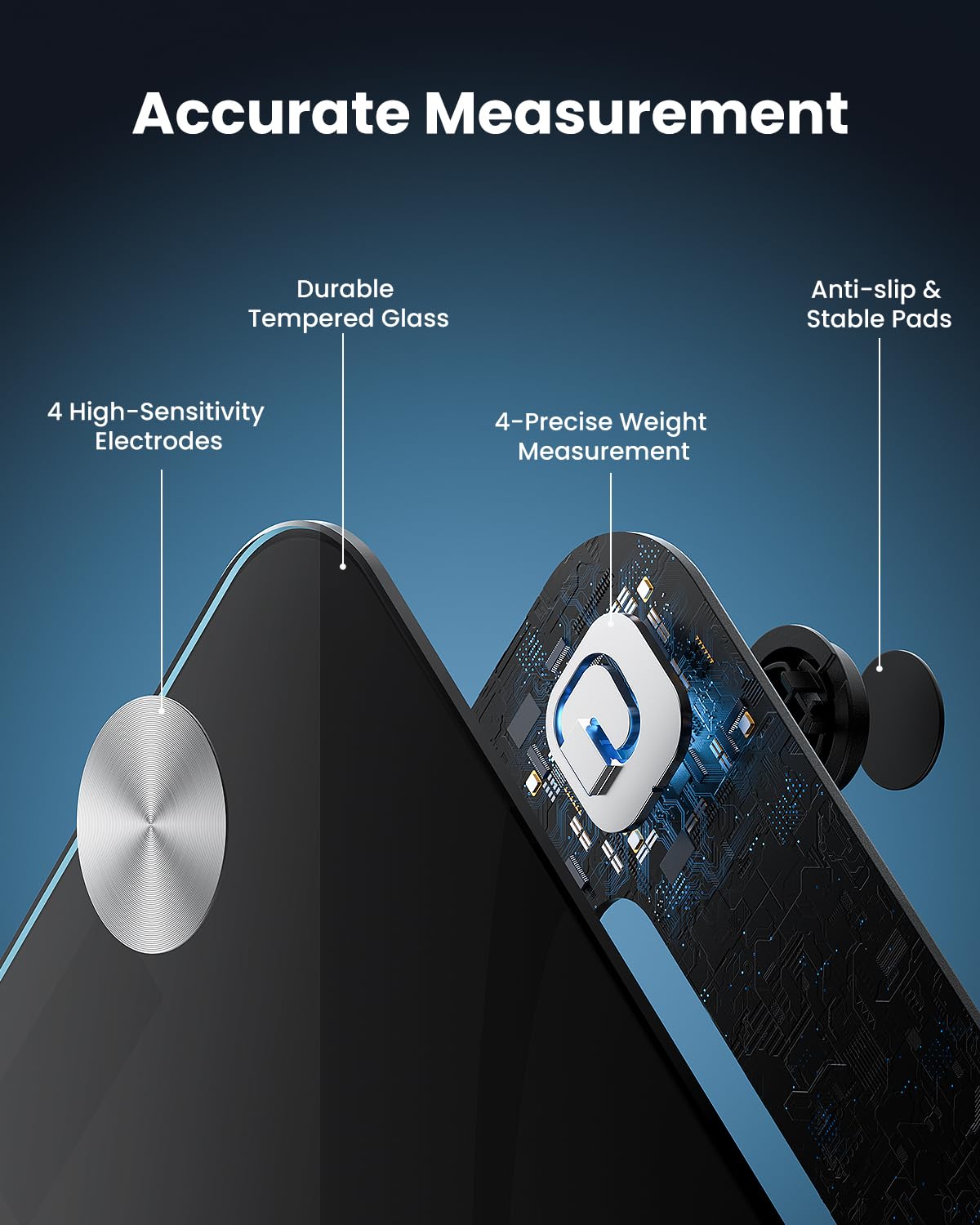RENPHO Smart Scale for Body Weight, Digital Bathroom Scale BMI Weighing Bluetooth Body Fat Physician Scale, Body Composition Monitor Health Analyzer with Smartphone App, 400 lbs - Elis 1
