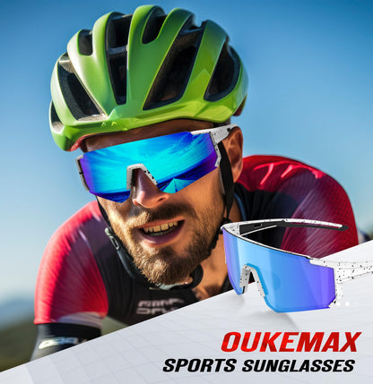OUKEMAX Polarized Sport Sunglasses-Men-Women Running-Sunglasses: Cycling Sun Glasses UV Protection Driving Fishing 3packs