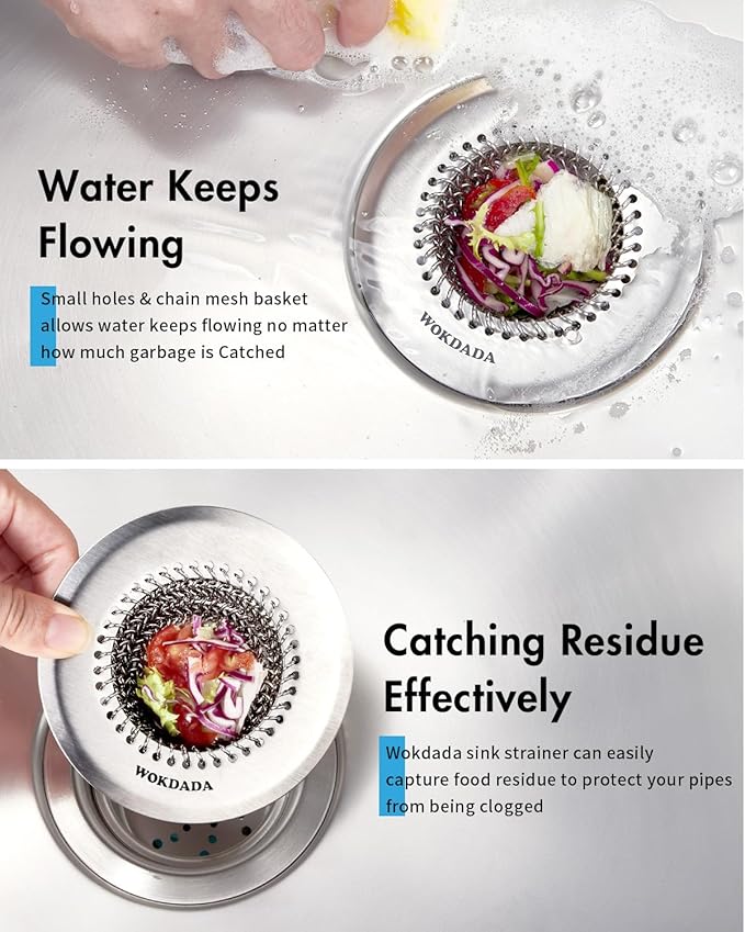 Revolutionary Kitchen Sink Drain Strainer & Sink Stopper/Patented Reversible