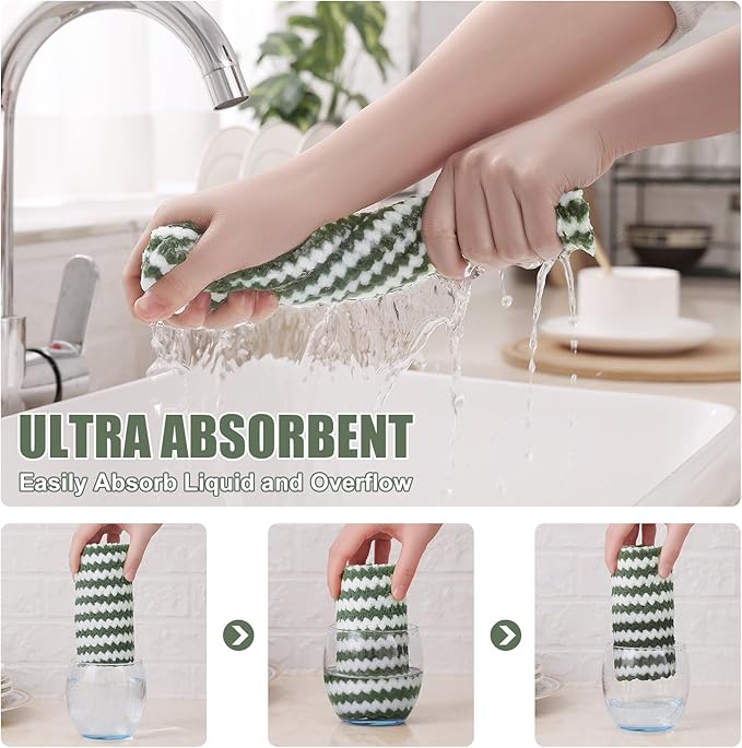 Homaxy 18 Pack Kitchen Dish Cloths, Ultra Soft and Absorbent Dish Towels
