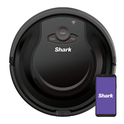 Shark Navigator Robot Vacuum with Bagless 30-Day Capacity Self-Empty Base, Powerful Suction, SmartPath Navigation, Self-Cleaning Brushroll, for Carpets & Hard Floors, White, AV2110S