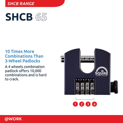 Squire Locks SHCB65 Stronghold Hi-Security Padlocks, Black