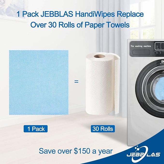 JEBBLAS Disposable Dish Towels and Cloths, Reusable Wipes