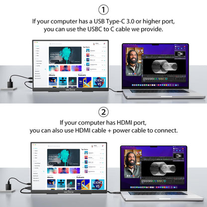 InnoView 23.8" Large Portable Monitor, FHD 144HZ 100% SRGB IPS USB-C HDMI Work Home Gaming Second Monitor 1080P W/180°Adjustable Stand for Laptop, MacBook, Phones