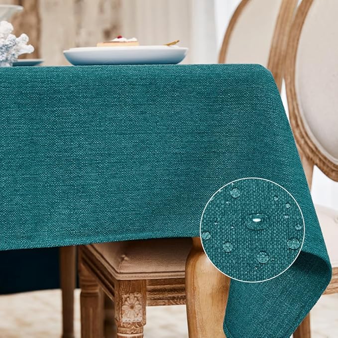 BALCONY & FALCON Rectangle Tablecloth Washable Wrinkle Resistant and Water
