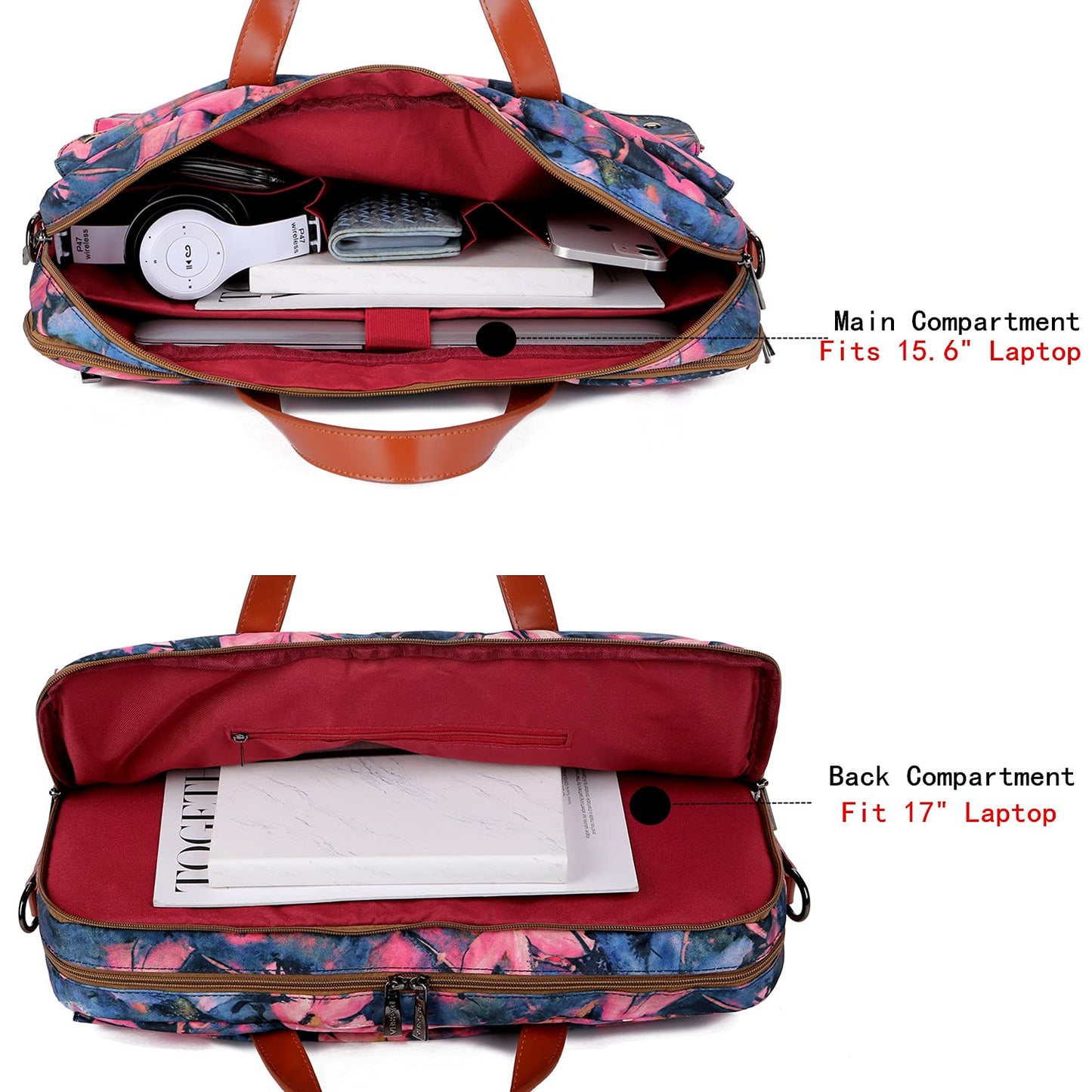 Baosha Multicoloured 17inch Laptop Computer Bag Messenger Bag Briefcase for Women BC-07, Hs, L, Classic