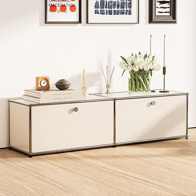 Modern Storage Cabinet Sideboard Versatile Free-Standing Organizer Cabinets
