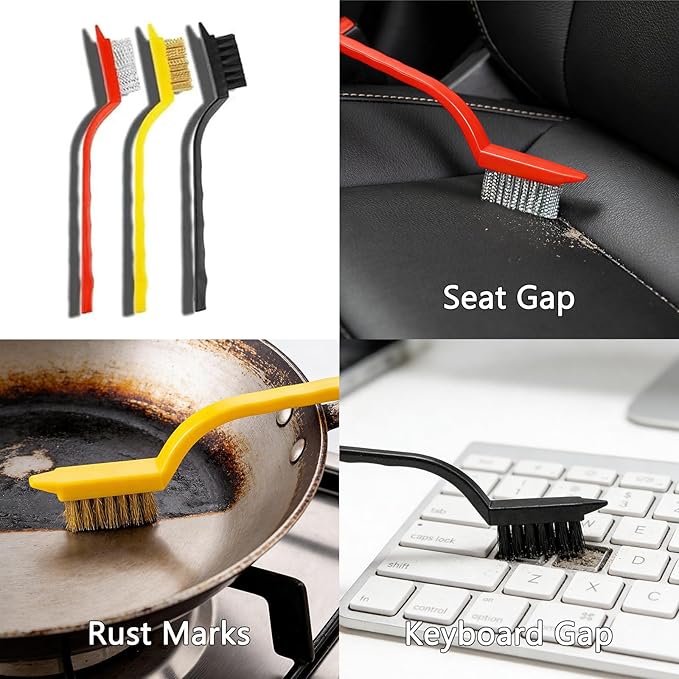 12Pcs Crevice Cleaning Brush Set, Hard Bristle Cleaning Supplies