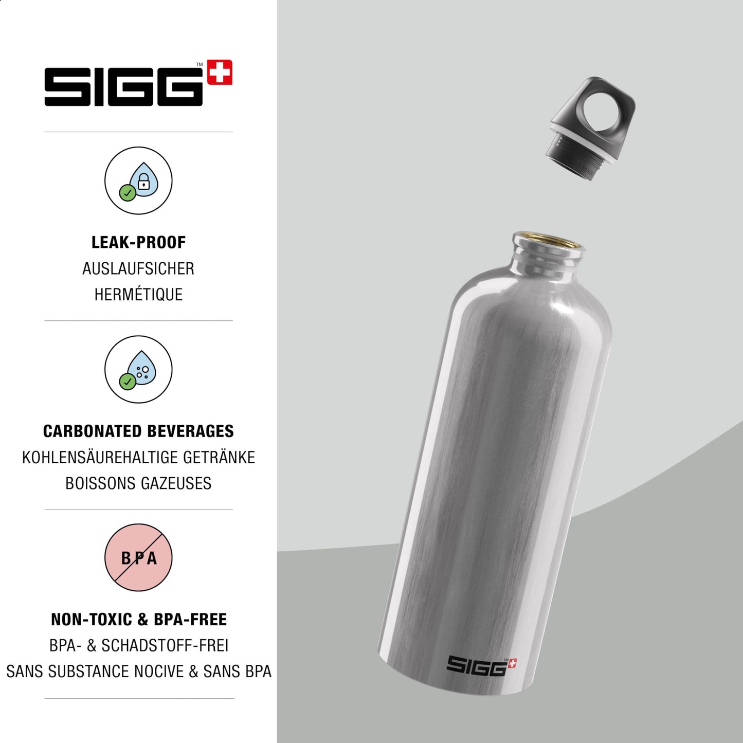 Sigg Classic Bottle - Traveller 1.0litre - Alu