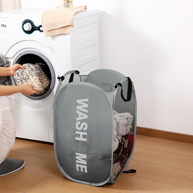 Pack of 2 Pop Up Laundry Hamper, Collapsible Laundry Baskets Dirty Clothes
