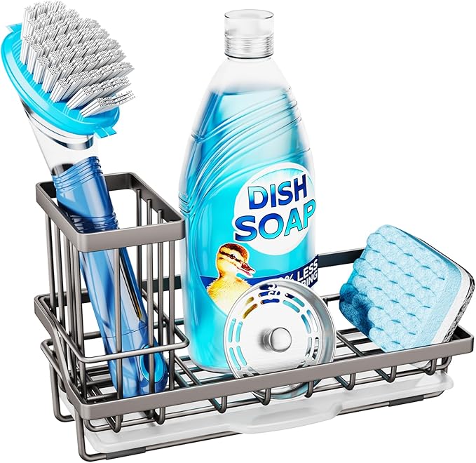 Consumest Sponge Holder for Kitchen Sink, Sink Caddy Organizer