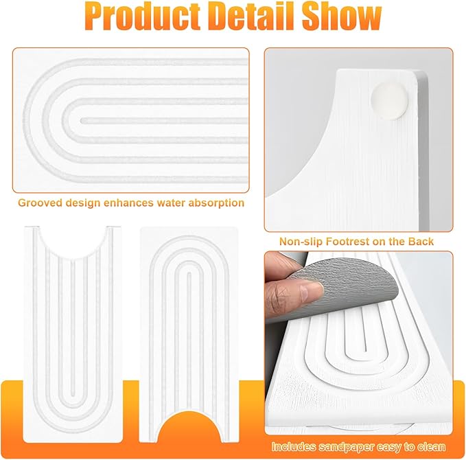 Kitchen Sink Faucet Mat, Super Absorbent Diatomaceous Earth Kitchen Sink Mat
