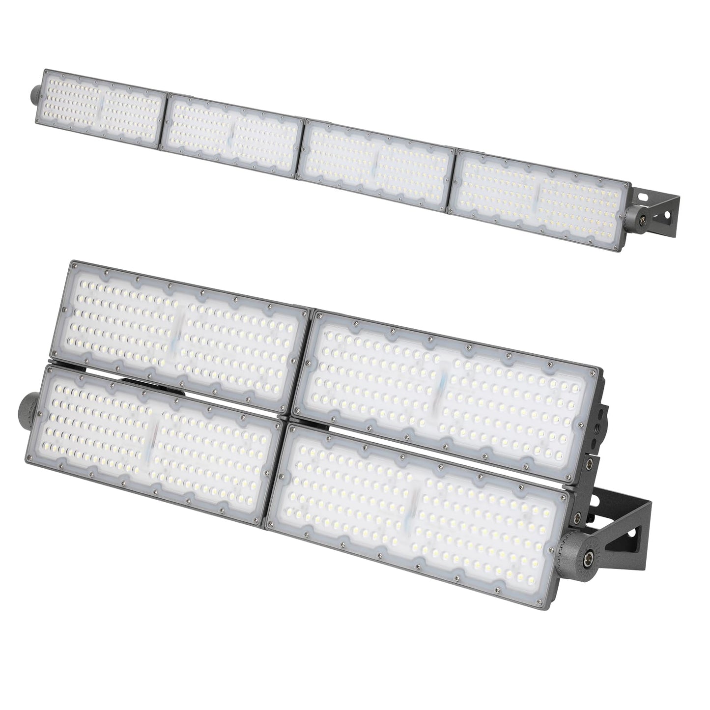 REXTiN LED Stadium Flood Light: Outdoor High Power Adjustable Angle Heavy Duty Waterproof - Area Lighting for Sports Court Parking Lot Area Tunnel (400W)