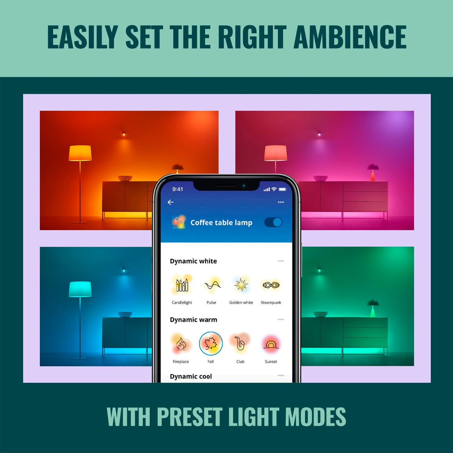 WiZ LED Smart Light Strip - Sunset to Sunrise Automation + Preset Light Modes + Control with Voice or App, Full Color RGB, Works with Alexa, Google Home, and HomeKit - 100 ft Cut to Fit
