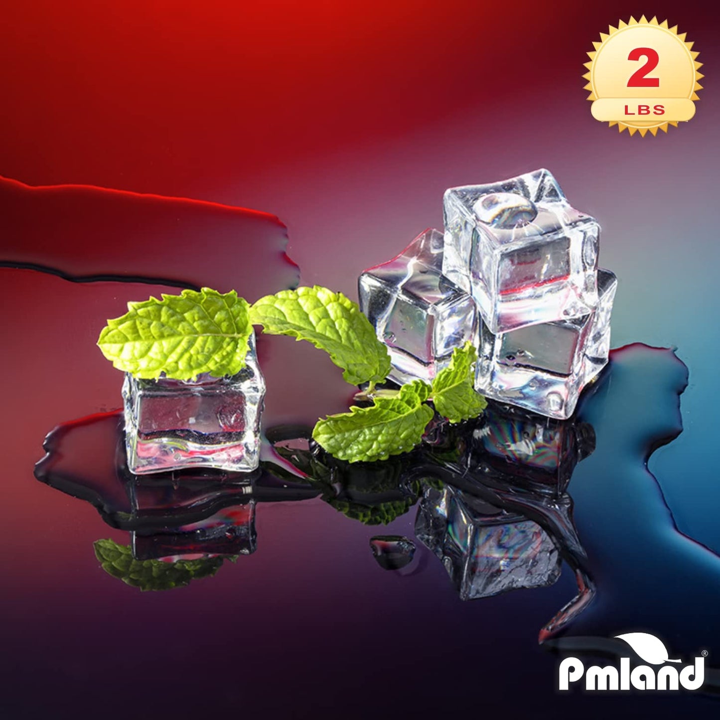 PMLAND Acrylic Ice Cubes Square Shape 2 Lbs Bag, for Photography Props Kitchen Table Decoration Display Vase Filler Toy - Crystal Clear