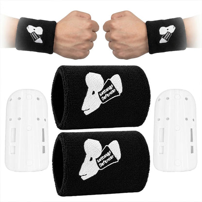 2pcs Kettlebell Wrist Guards for Men and Women, Sweat Weighted Wristbands with Insert Support, Shock-Absorbing Sleeve Protector for Sports, Weightlifting, Crossfit, Fitness Training, One Size Fits All