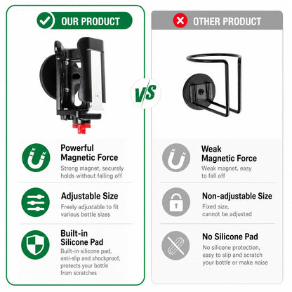 FPN Heavy-Duty Magnetic Cup Holder for Tractor, [3.5" Base, 88lb Force], Upgraded Adjustable Drink Holder for Large Water Bottles (2.36-3.54" Dia), Cup Holder for Mower, School Bus, Truck, Golf Cart