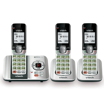 VTech CS6719-2 2-Handset Cordless Phone with Caller ID/Call Waiting, Handset Intercom & Backlit Display/Keypad, Silver