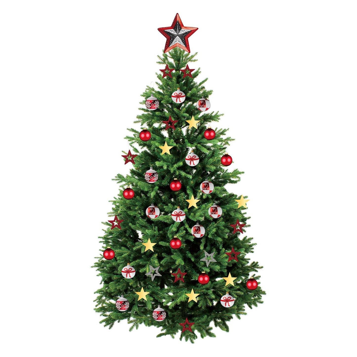 Kasubeso Large 66 x 33 inch Large Christmas Tree Wall Decals Removable DIY Pine Tree Xmas Wall Decor Merry Christmas Wall Stickers for Bedroom Office Living Room Window Clings Party Decoration