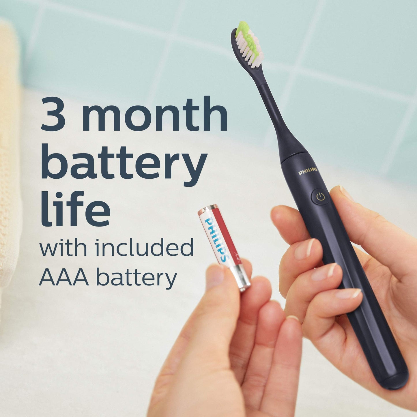 Philips Sonicare Battery Toothbrush, Midnight Blue, HY1100/04