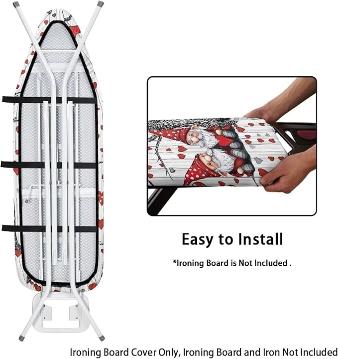 Gnome Ironing Board Cover Love Heart Ironing Board Pad Protective Cover