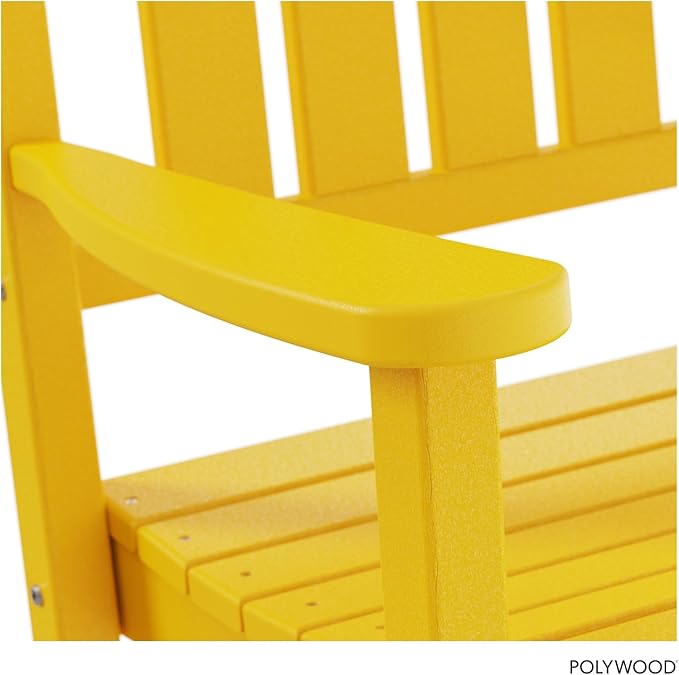 POLYWOOD R100LE Presidential Outdoor Rocking Chair, Lemon