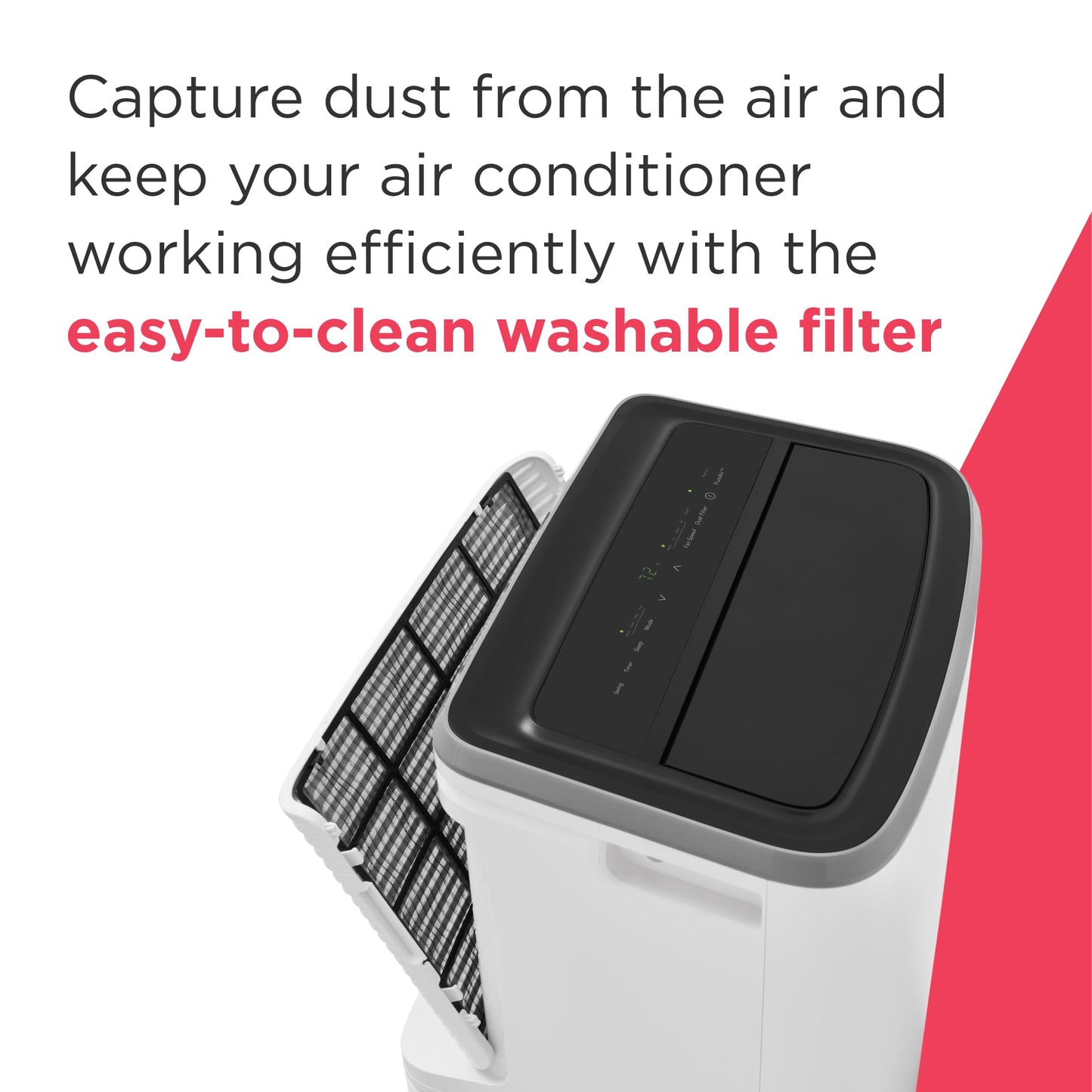 Frigidaire 3-in-1 Portable Room Air Conditioner 10,000 BTU (ASHRAE) / 6,500 BTU (DOE), Cools Up to 450 Sq. Ft., Quiet Operation, Dehumidifying Dry Mode, White