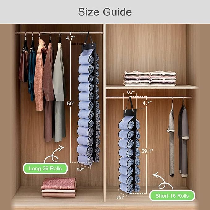 Legging Organizer Storage, T-Shirt Organizer, Foldable Hanging Closet Organizer