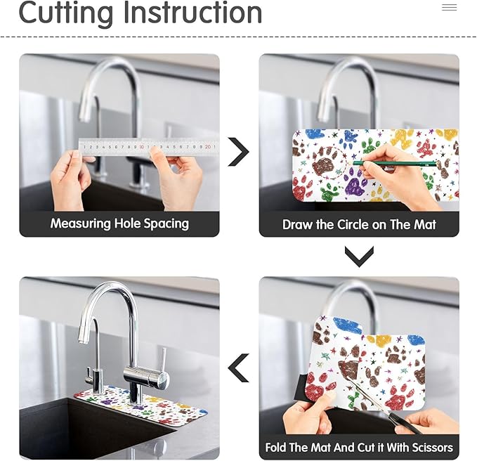 Kitchen Sink Splash Guard 1 PC 14.7 Inch Sink Faucet Mat Splash Guard