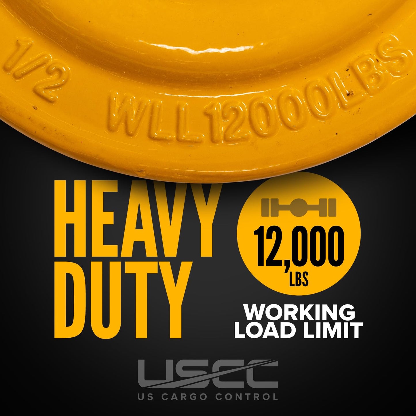 US Cargo Control 1/2 Inch Swivel Self-Locking Hooks (2-Pack), G80 Chain Hooks, 12,000 LBS Working Load Limit, Heavy Duty Swivel Hooks for Lifting Jobs, Load Binding Applications, & Trailers