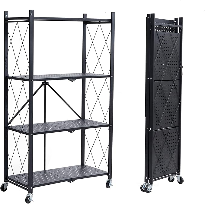 BRIAN & DANY 4-Tier Foldable Storage Shelves