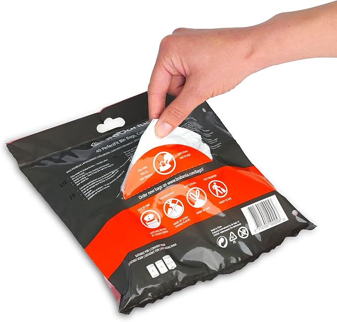 Brabantia PerfectFit Trash Bags Thick Plastic Trash Can Liners