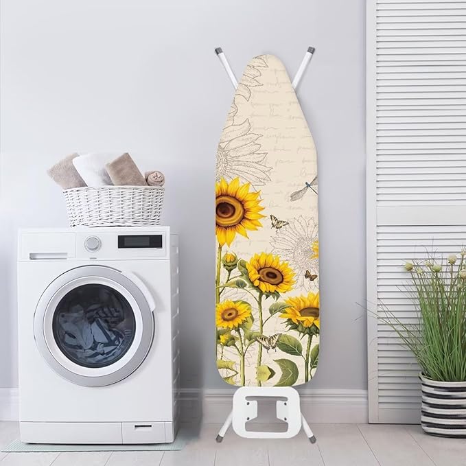 Sunflower Ironing Board Pad, Butterfly Ironing Board Cover 15" x 54" Scorch