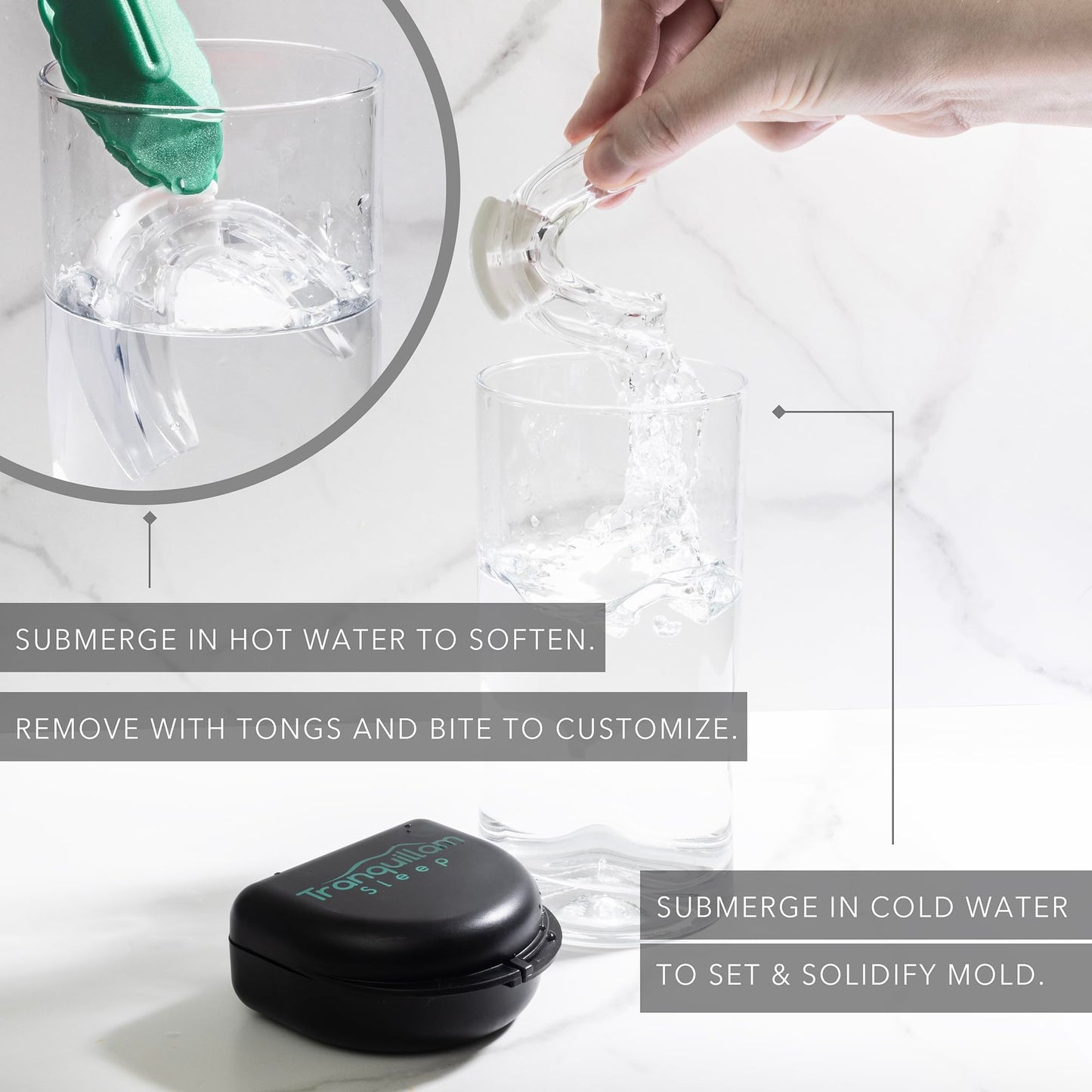 Tranquillam Sleep Custom Molded Night Mouth Guard - Designed by Tranquillam Sleep (2 Pack)