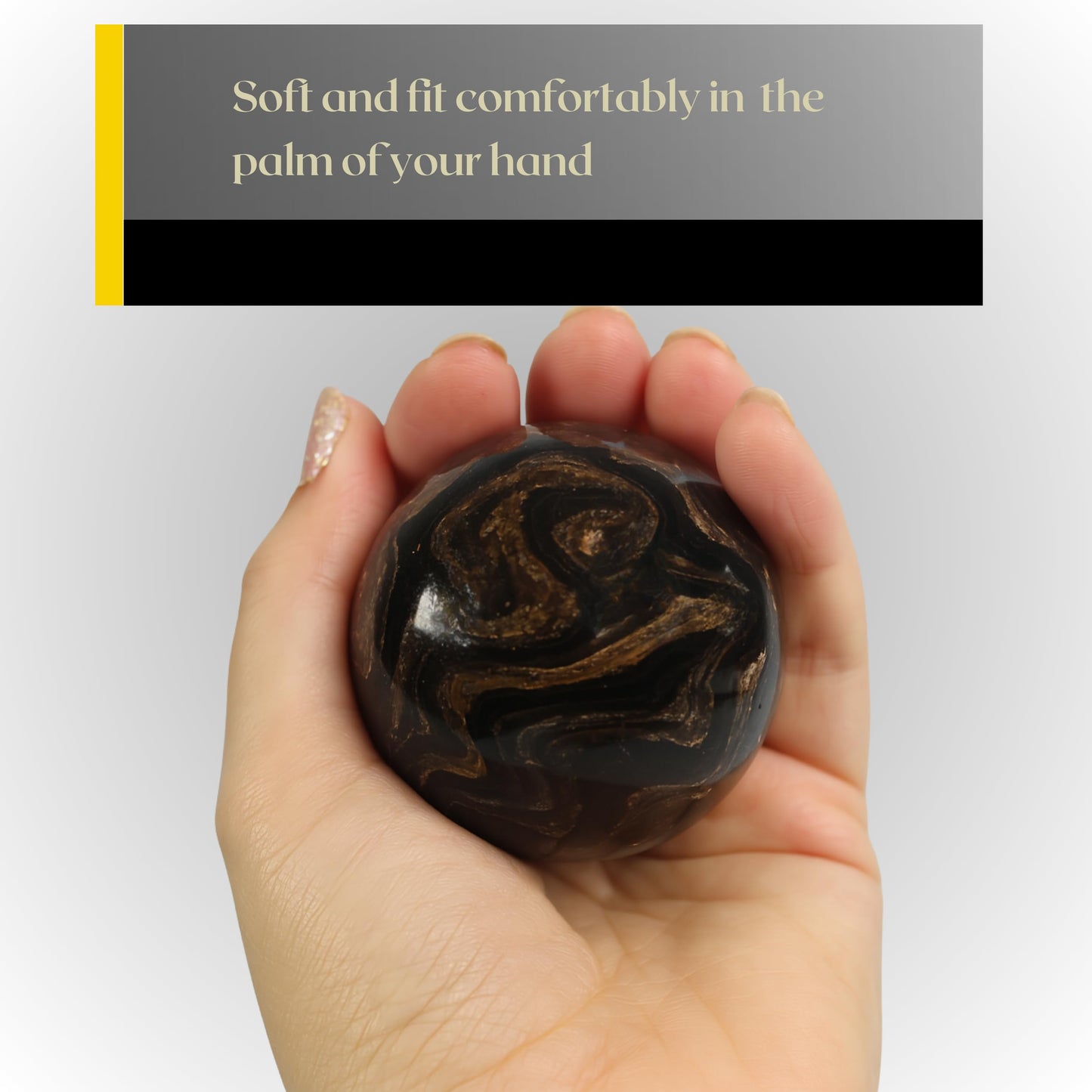 Natural Stromatolite Sphere with Brass Stand & Magnifying Glass Ancient Stone Crystal Ball for Healing, Meditation, Home Décor & Collector’s Gift