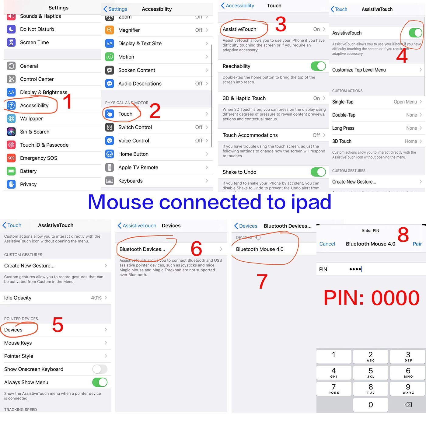 Bluetooth Wireless Mouse for Laptop mac MacBook ipad MacBook air MacBook pro pc Desktop Computer Windows Chromebook Notebook (Silver)